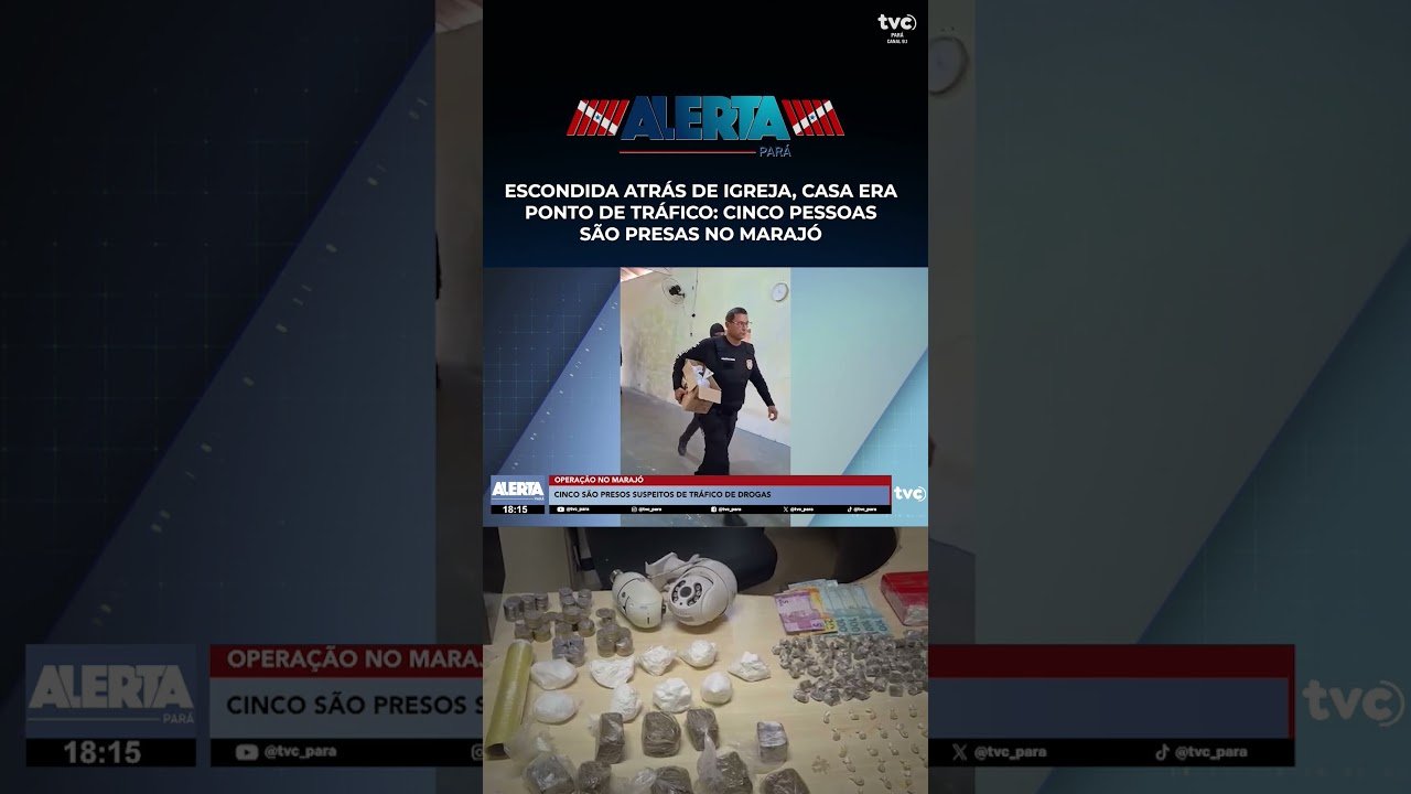ESCONDIDA ATRÁS DE IGREJA, CASA ERA PONTO DE TRÁFICO: CINCO PESSOAS SÃO PRESAS NO MARAJÓ